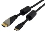 Кабель аудио-видео HDMI (m)/Mini HDMI (m) 2м. феррит.кольца черный