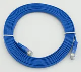 Патч-корд Flat cat.5E stranded molded 3м синий RJ-45 (m)-RJ-45 (m) (упак.:1шт)