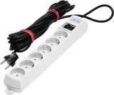 Сетевой фильтр Pilot S 7м (6 розеток) белый (коробка)