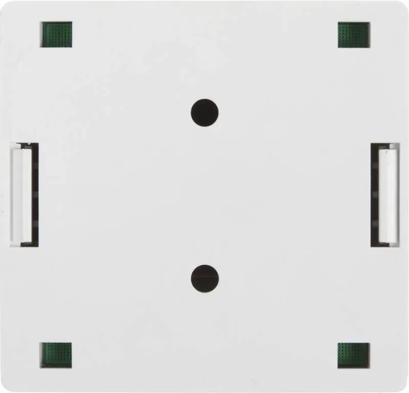 Настенная розетка, 2 порта RJ-45 категории 5е, UTP, белая