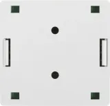 Настенная розетка, 2 порта RJ-45 категории 5е, UTP, белая