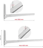 Кронштейн для СВЧ Holder MWS-2003 белый макс.40кг настенный фиксированный