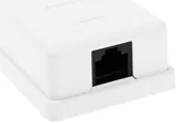 Настенная розетка, 1 порт RJ-45 категории 5е, UTP, белая
