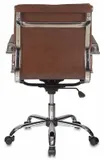 Кресло руководителя Бюрократ Ch-993-Low коричневый эко.кожа низк.спин. крестов. металл хром