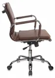 Кресло руководителя Бюрократ Ch-993-Low коричневый эко.кожа низк.спин. крестов. металл хром