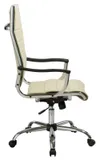 Кресло руководителя Бюрократ Ch-994 слоновая кость искусственная кожа крестовина металл хром