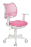 Кресло детское Бюрократ Ch-W797 розовый сиденье розовый TW-13A сетка/ткань крестов. пластик пластик белый