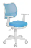 Кресло детское Бюрократ CH-W797 голубой сиденье голубой TW-55 сетка/ткань крестов. пластик пластик белый