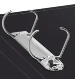 Папка на 2-х D-кольцах Бюрократ -0840/2DBLCK A4 пластик 0.8мм кор.40мм внутр. с вставкой черный