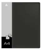 Папка на 2-х D-кольцах Бюрократ -0840/2DBLCK A4 пластик 0.8мм кор.40мм внутр. с вставкой черный