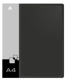 Папка на 2-х D-кольцах Бюрократ -0840/2DBLCK A4 пластик 0.8мм кор.40мм внутр. с вставкой черный