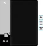 Папка на 2-х D-кольцах Бюрократ -0840/2DBLCK A4 пластик 0.8мм кор.40мм внутр. с вставкой черный