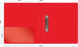 Папка на 2-х D-кольцах Бюрократ -0840/2DRED A4 пластик 0.8мм кор.40мм внутр. с вставкой красный