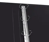 Папка на 4-х кольцах Бюрократ -0818/4RBLCK A4 пластик 0.7мм кор.18мм внутр. с вставкой черный