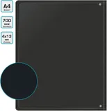 Папка на 4-х кольцах Бюрократ -0818/4RBLCK A4 пластик 0.7мм кор.18мм внутр. с вставкой черный