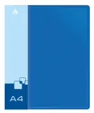 Папка на 4-х кольцах Бюрократ -0818/4RBLU A4 пластик 0.7мм кор.18мм внутр. с вставкой синий