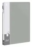 Папка на 4-х кольцах Бюрократ -0818/4RGREY A4 пластик 0.7мм кор.18мм внутр. с вставкой серый