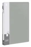 Папка на 4-х кольцах Бюрократ -0818/4RGREY A4 пластик 0.7мм кор.18мм внутр. с вставкой серый
