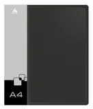 Папка на 4-х кольцах Бюрократ -0827/4RBLCK A4 пластик 0.7мм кор.27мм внутр. с вставкой черный