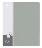 Папка на 4-х кольцах Бюрократ -0827/4RGREY A4 пластик 0.7мм кор.27мм внутр. с вставкой серый