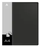 Папка на 4-х D-кольцах Бюрократ -0840/4DBLCK A4 пластик 0.8мм кор.40мм внутр. с вставкой черный