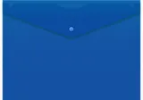 Конверт на кнопке Бюрократ -PK803ANBLU A4 непрозрачный пластик 0.18мм синий