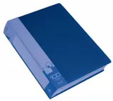 Папка с 100 прозр.вклад. Бюрократ -BPV100BLUE A4 пластик 0.8мм торц.карм с бум. встав синий