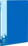 Папка с 20 прозр.вклад. Бюрократ -BPV20BLUE A4 пластик 0.6мм торц.карм с бум. встав синий
