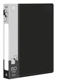 Папка с 60 прозр.вклад. Бюрократ -BPV60BLCK A4 пластик 0.7мм торц.карм с бум. встав черный