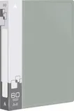 Папка с 60 прозр.вклад. Бюрократ -BPV60GREY A4 пластик 0.7мм торц.карм с бум. встав серый