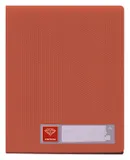 Папка с 40 прозр.вклад. Бюрократ Crystal -CR40RED A4 пластик 0.5мм красный