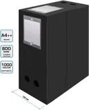 Короб архивный вырубная застежка Бюрократ -BA100/08BLCK пластик 0.8мм корешок 100мм 330х245мм черный