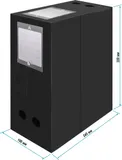 Короб архивный вырубная застежка Бюрократ -BA100/08BLCK пластик 0.8мм корешок 100мм 330х245мм черный