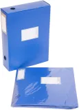 Короб архивный вырубная застежка Бюрократ -BA100/08BLUE пластик 0.8мм корешок 100мм 330х245мм синий