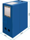 Короб архивный вырубная застежка Бюрократ -BA100/08BLUE пластик 0.8мм корешок 100мм 330х245мм синий