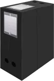 Короб архивный вырубная застежка Бюрократ -BA120BLCK пластик 1мм корешок 120мм 330х245мм черный