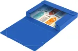 Папка-короб на резинке Бюрократ -BA25/05BLUE пластик 0.5мм корешок 25мм A4 синий