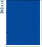 Папка-короб на резинке Бюрократ -BA40/07BLUE пластик 0.7мм корешок 40мм A4 синий