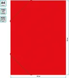Папка-короб на резинке Бюрократ -BA40/07RED пластик 0.7мм корешок 40мм A4 красный