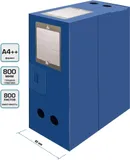 Короб архивный вырубная застежка Бюрократ -BA80/08BLUE пластик 0.8мм корешок 80мм 330х245мм синий