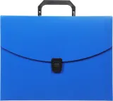 Портфель Бюрократ -BPP01BLUE 1 отдел. A4 пластик 0.7мм синий