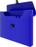 Портфель Бюрократ -BPP01BLUE 1 отдел. A4 пластик 0.7мм синий
