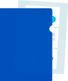 Папка-уголок Бюрократ -E310N/1BLU непрозрачный A4 пластик 0.18мм синий