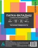 Папка-вкладыш Бюрократ Премиум -013A5T тисненые А5 40мкм (упак.:100шт)