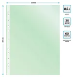 Папка-вкладыш Бюрократ Премиум -013GRN зеленый глянцевые А4+ 30мкм (упак.:50шт)