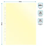 Папка-вкладыш Бюрократ Премиум -013YEL желтый глянцевые А4+ 30мкм (упак.:50шт)