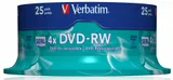Диск DVD-RW Verbatim 4.7Gb 4x Cake Box (25шт) (43639)