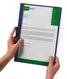 Папка с клипом Durable Duraclip 2200-07 прозрач. верх.лист A4 1-30лист. темно-синий