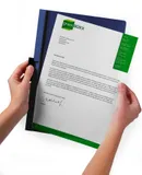 Папка с клипом Durable Duraclip 2200-07 прозрач. верх.лист A4 1-30лист. темно-синий