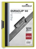 Папка с клипом Durable Duraclip 2209-05 прозрач. верх.лист A4 1-60лист. зеленый